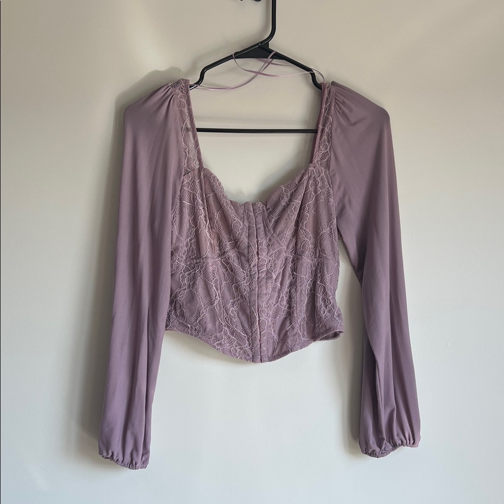 Lavender Lace Going Out Top S/M